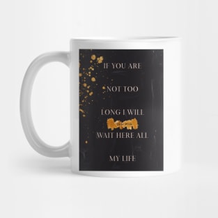 Oscar Wilde Quote On Love Black Background Gold Paint Mug